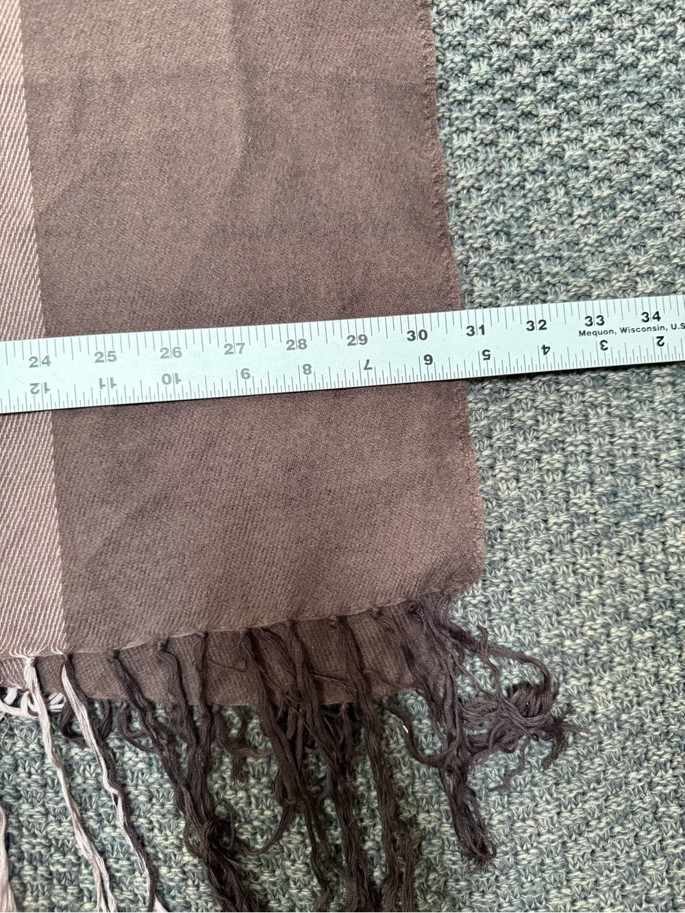 Light Mauve Gradient greys Women's 30 x 72” Scarf - (H &M) - Picture 4 of 7